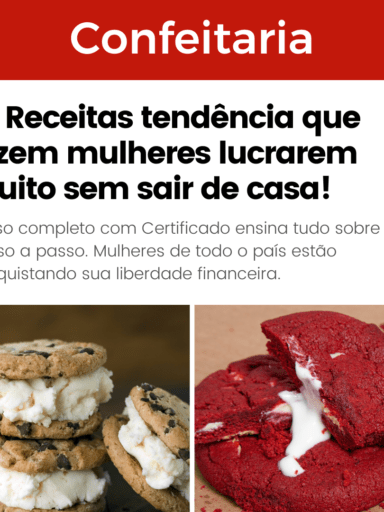 Cookies gourmet da produção à venda